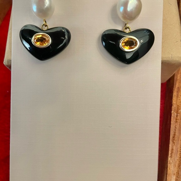 Lizzie Fortunato Enamored Earrings Black Agate - Picture 6 of 13